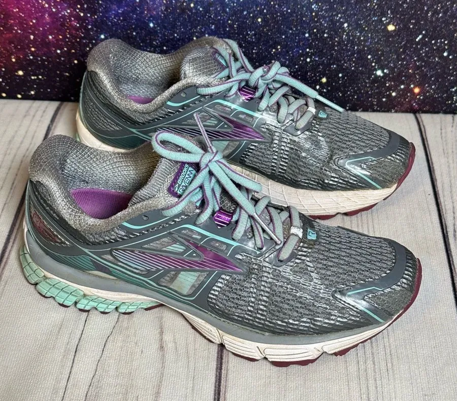 BROOKS RAVENNA DNA RUNNING ATHLETIC SHOES Women’s Sz 7.5 AQUA/ GREY