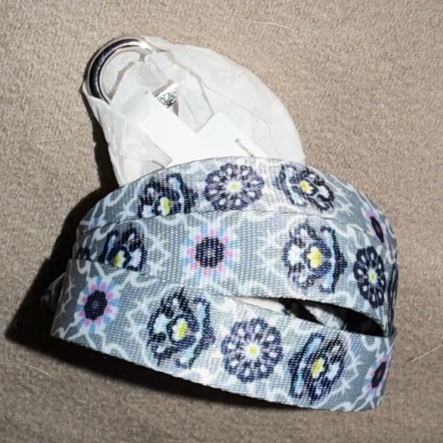 Vera Bradley Lanyard Plaza Tile Grey Blue Pink Floral Geometric 27701-X40 NWT