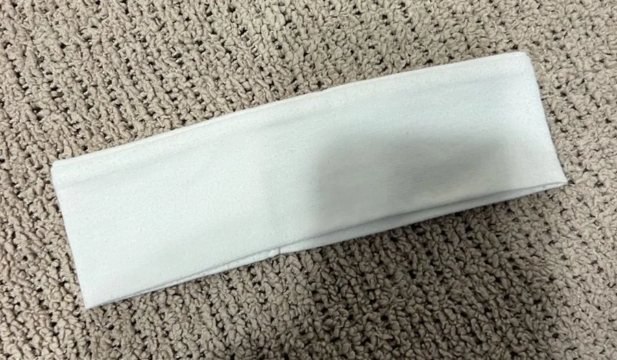 Simple Wide Elastic Headband in White