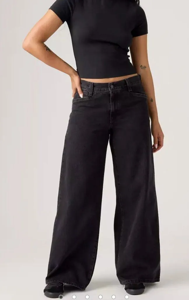 Levi's 28x31 Women's 94 Baggy Wide Leg Jeans Over Exposure - Black