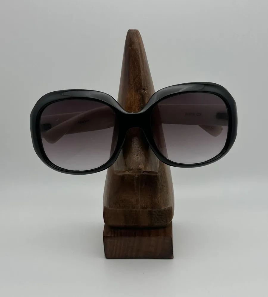Steve Madden Oversized Black Square Sunglasses with Cream Temples