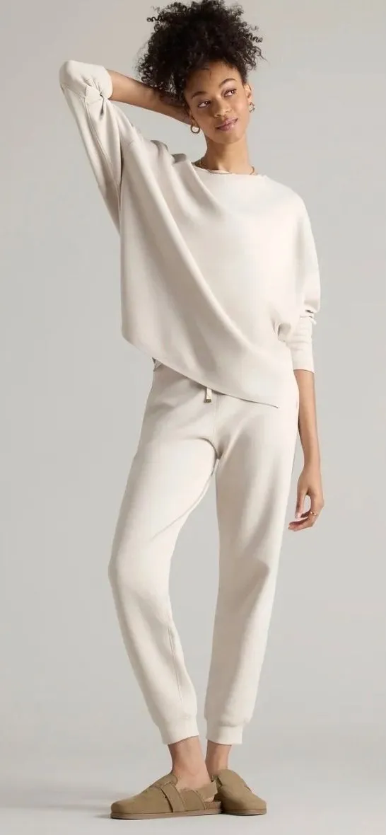 Rhone Womens Dreamglow Joggers Light Beige Oatmeal Relaxed Sweatpants Medium