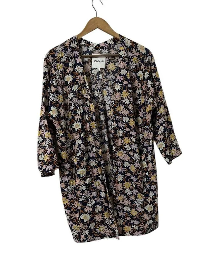 MADEWELL Poolhouse Cotton Floral Robe Jacket Kimono Top