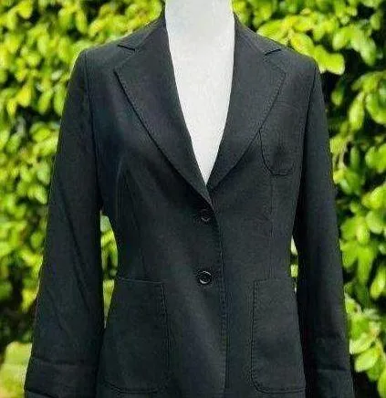Banana Republic 8 stretch black wool lined Womens blazer