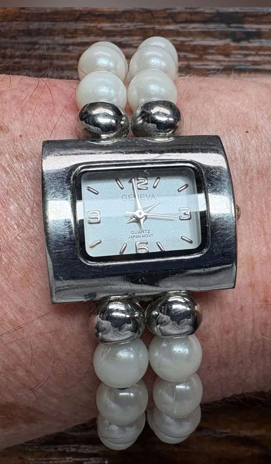 Vintage Geneva Japan Quartz Watch White