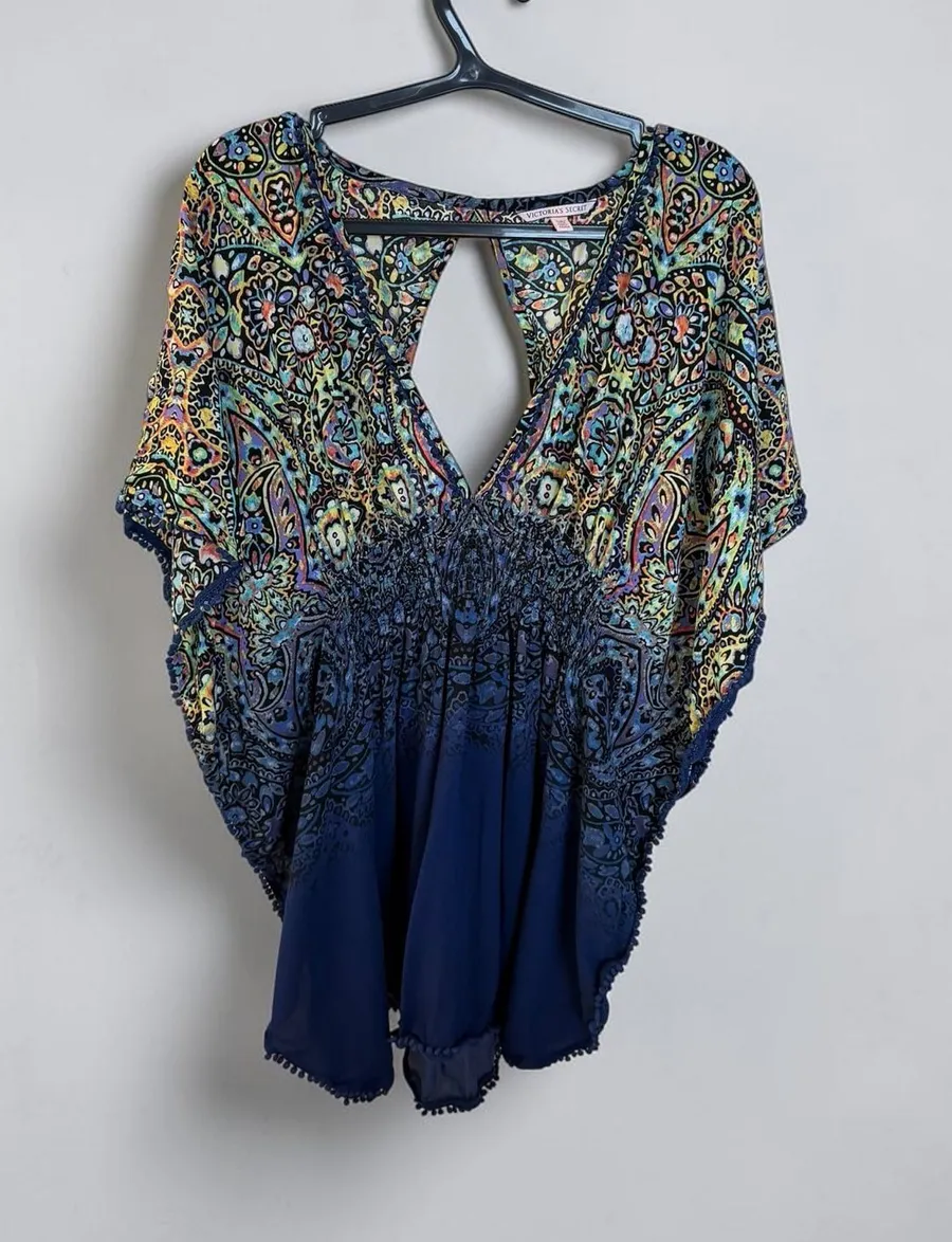 Victoria's Secret Paisley - Size M - Kaftan Swim Cover-up Boho Tunic