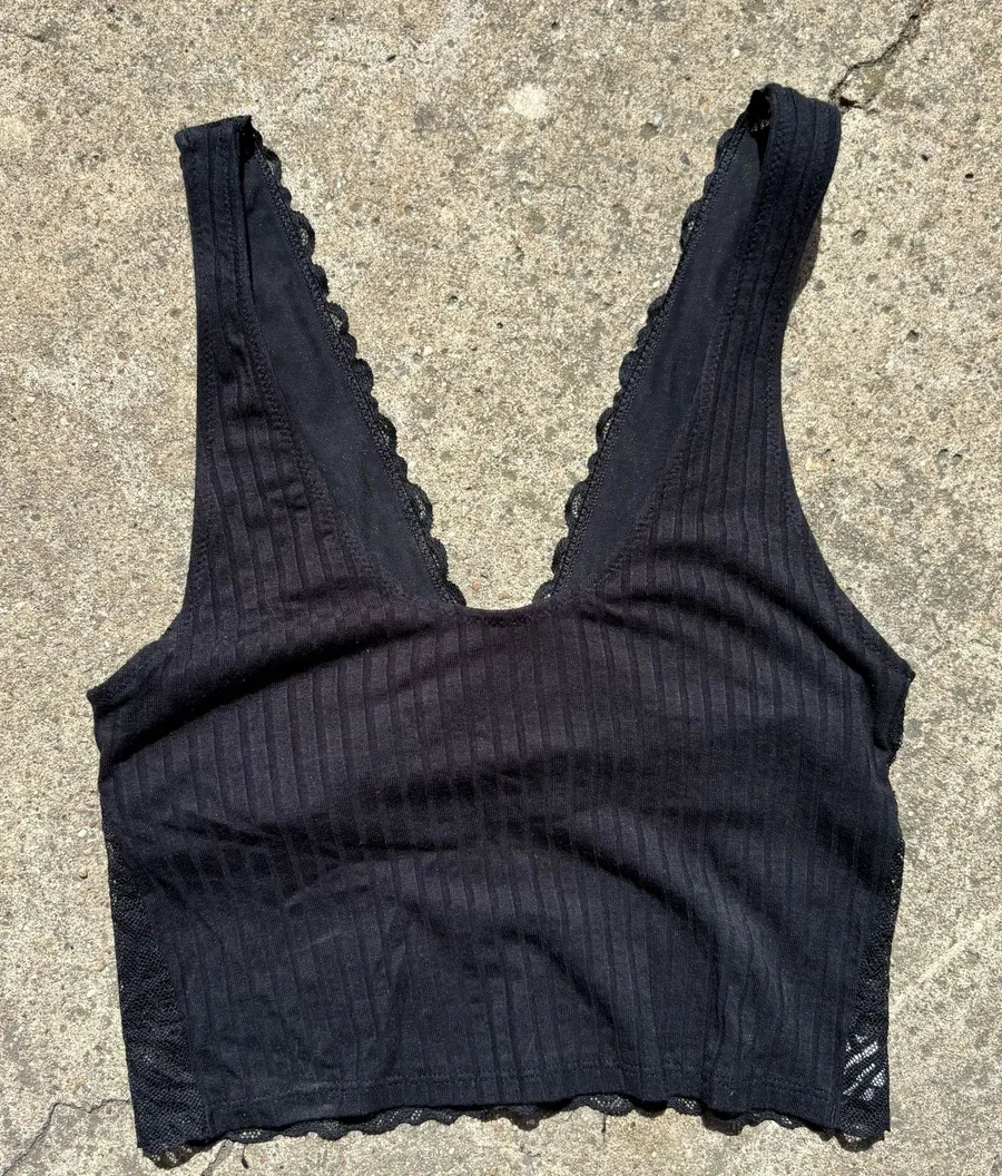 Aerie black lace bralette xxs