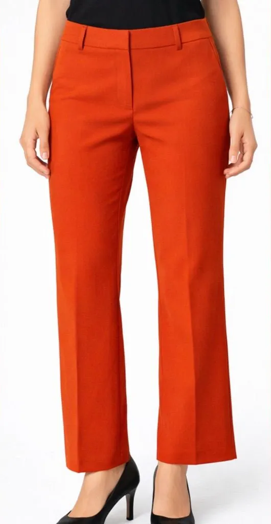 ZARA Women’s Size M Orange Dress Pants Straight Leg(A282)✨