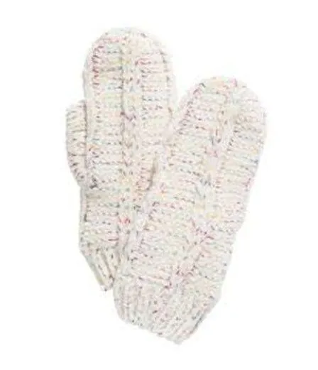 NWT INC International Concept Space Dye Mittens in Ivory