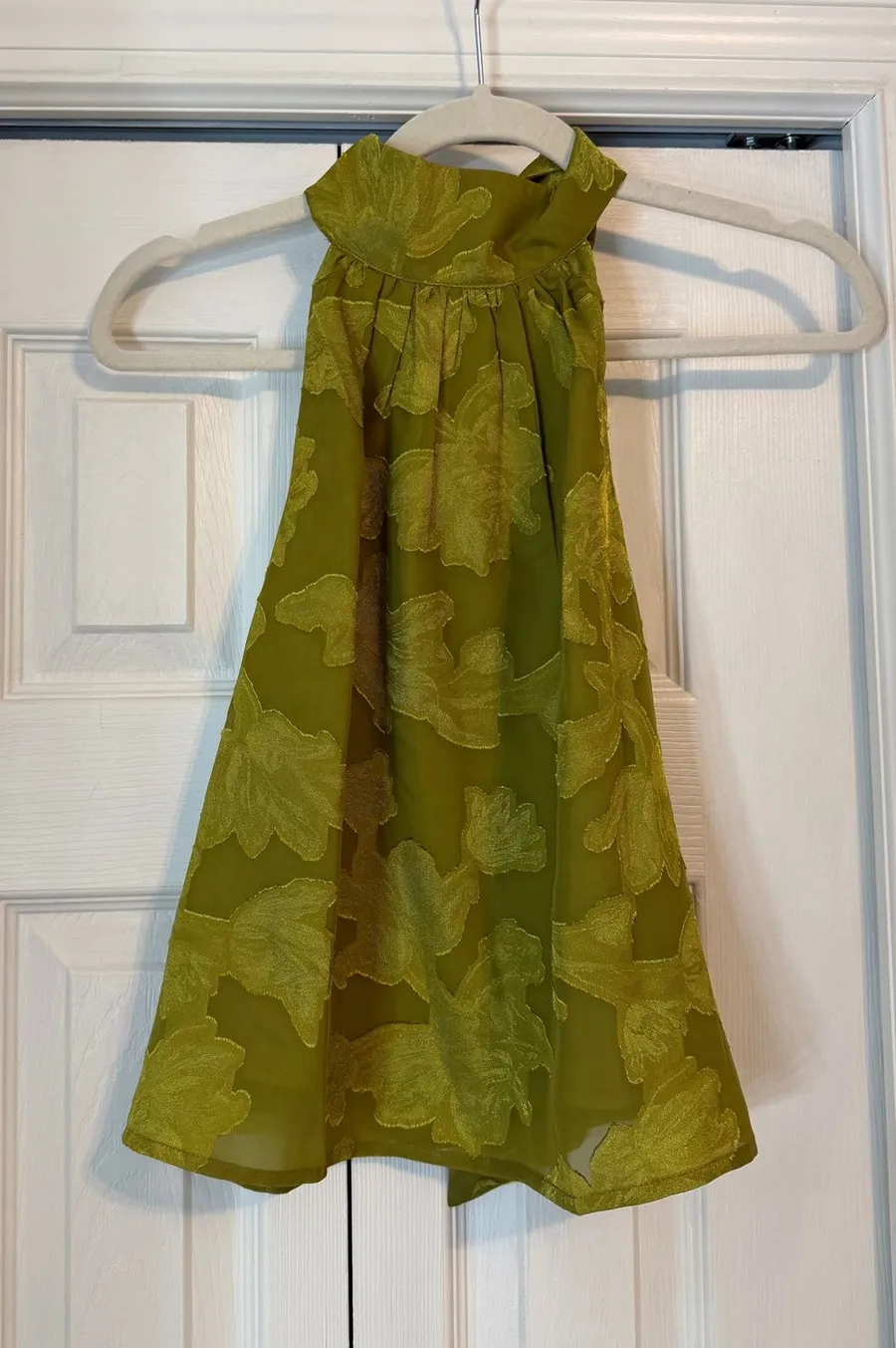 NWT Women’s Halter A-Line Top in Olive Green