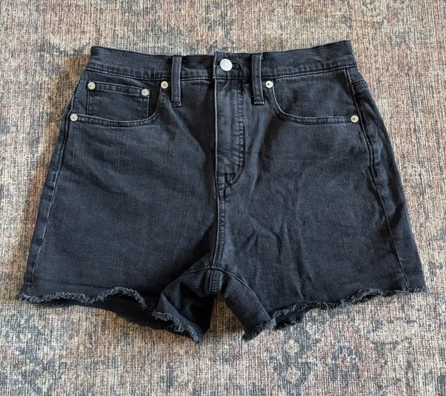 Madewell Black High-Rise Cutoff Denim Shorts Size 26
