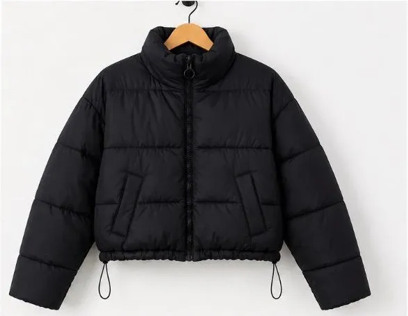 Hollister California Cropped Puffer Jacket – Size Small