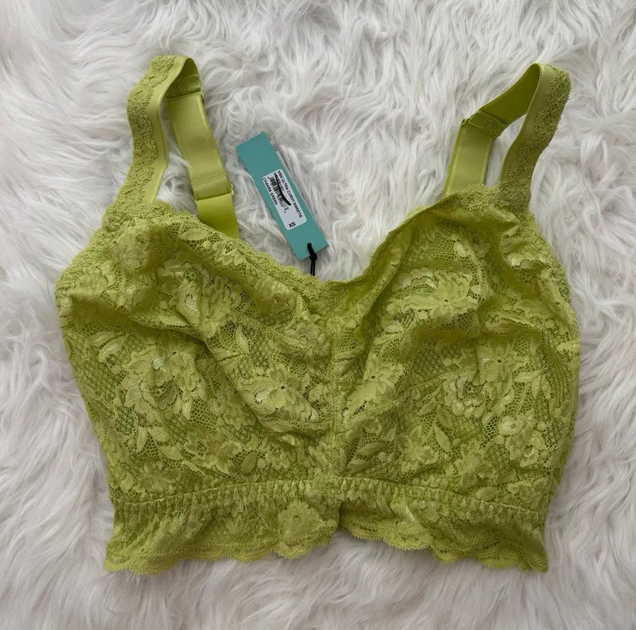 Cosabella Ultra Curvy Sweetie Bralette Charka Green Size XS Yellow
