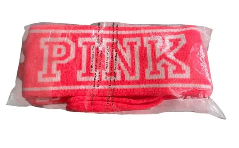 PINK Victoria's Secret Neon Pink Gloves and Earwarmer Set NEW NWT