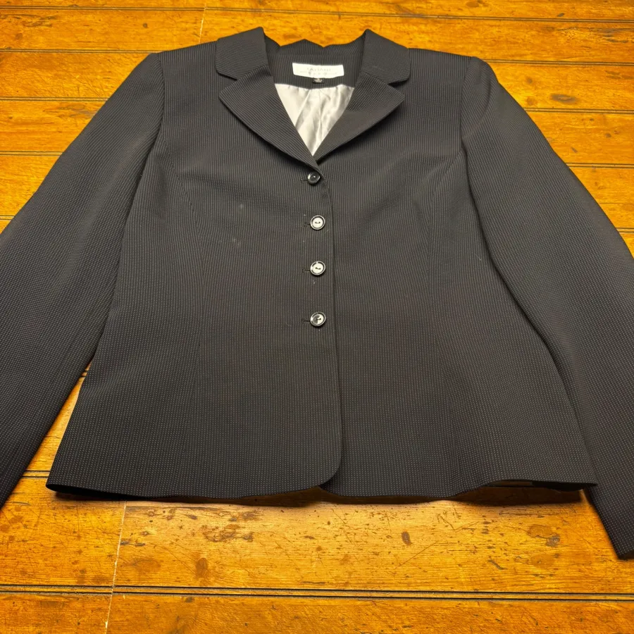 Tahari Arthur S. Levine Womens Black Pindot 4