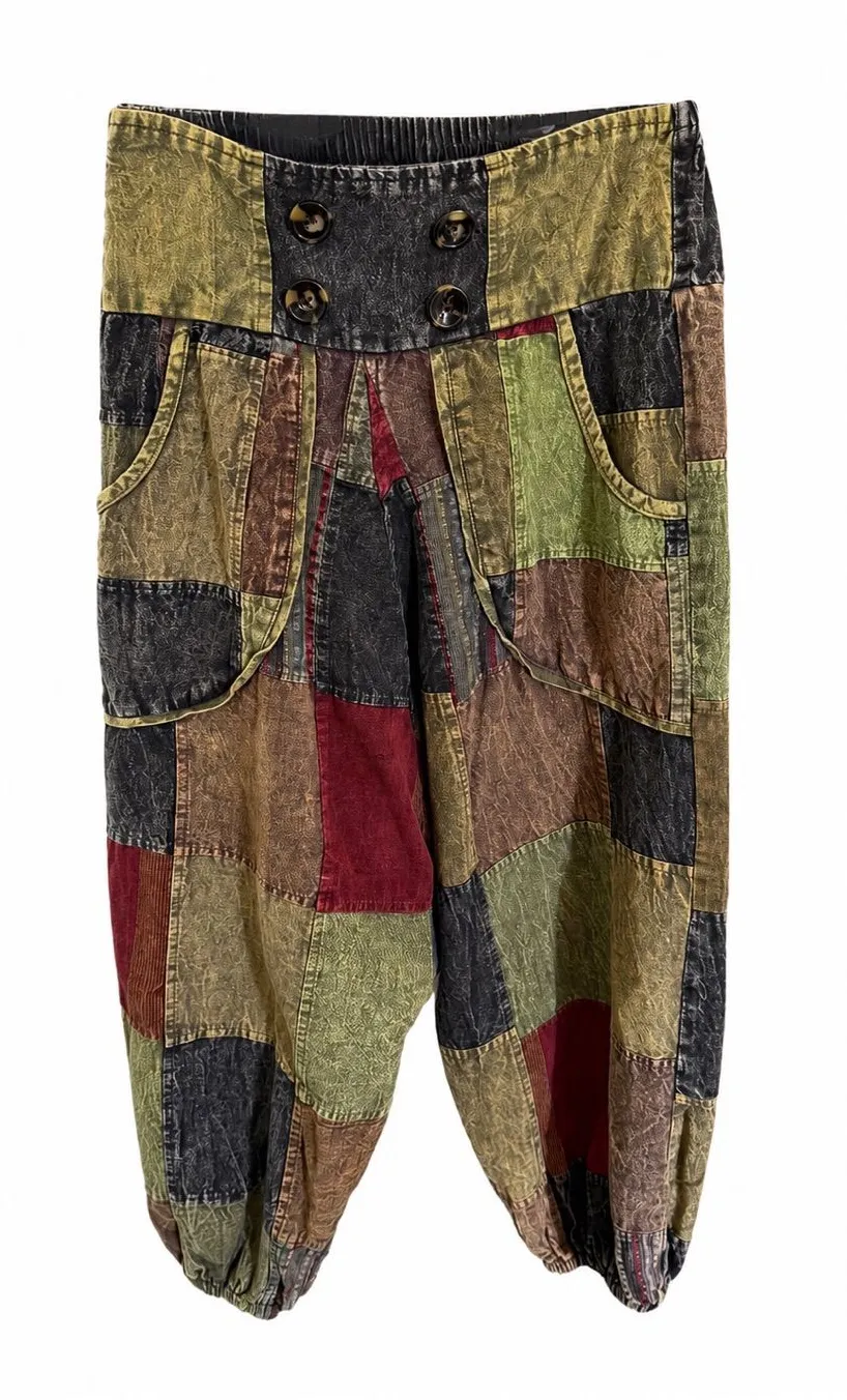 GOA Patchwork Cargo Harem Pants