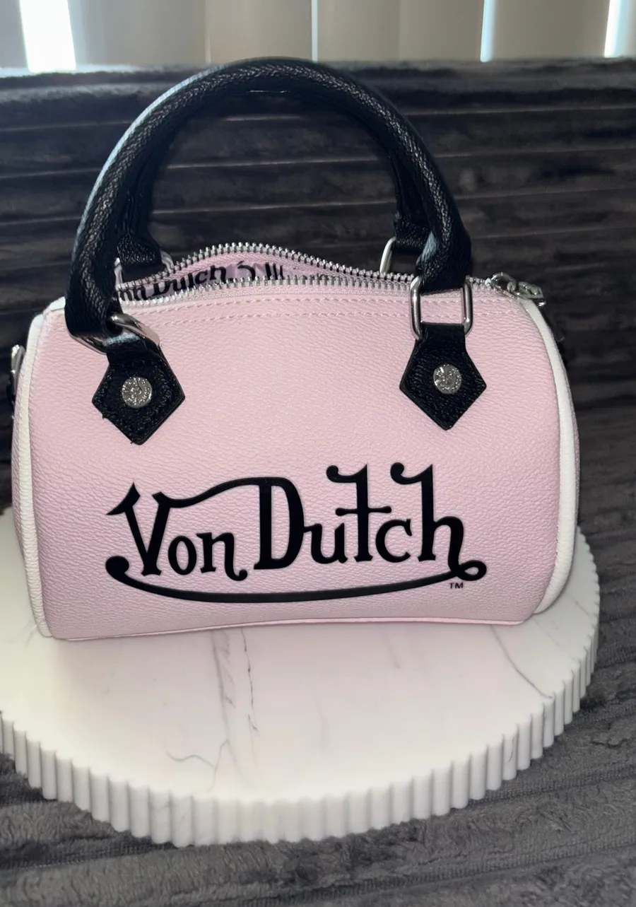 Sac bandoulière Von Dutch Mini Barrel Rose 🎀