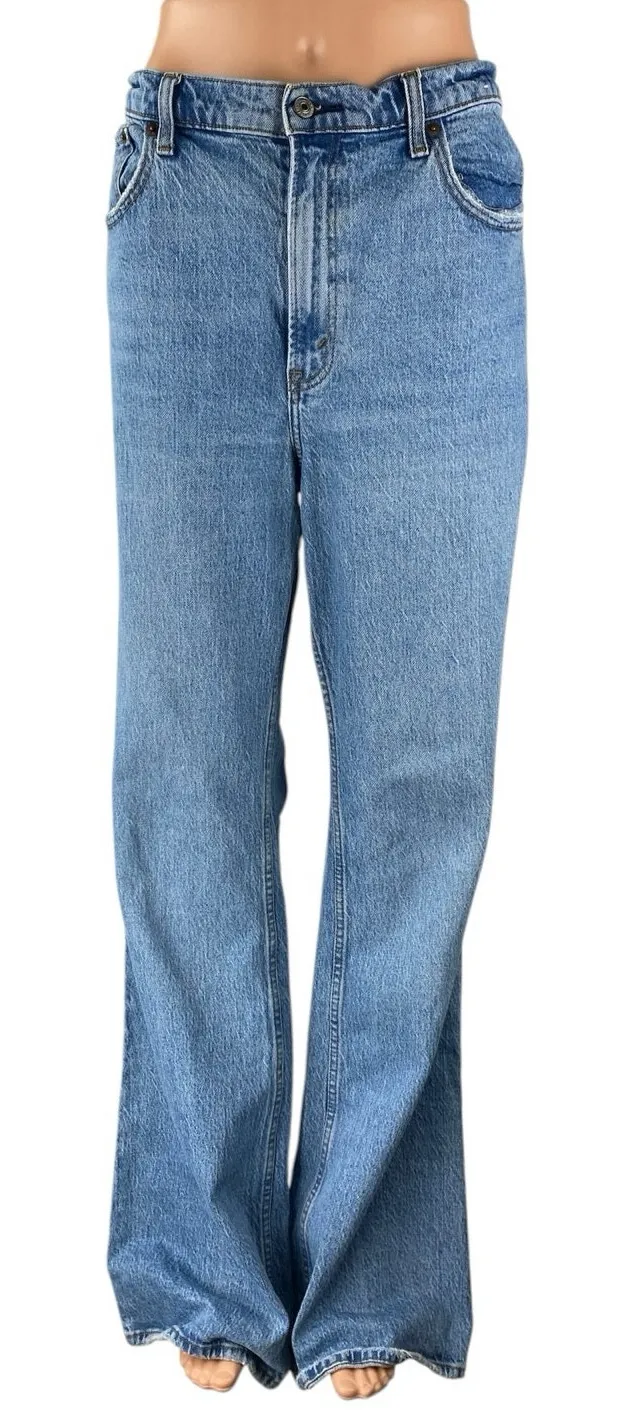 Abercrombie & Fitch The Vintage Flare Blue High Rise Bootcut Denim Jeans Size 32