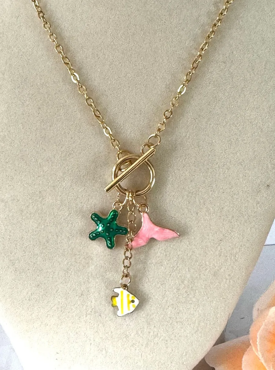 Mermaid Necklace (298)๐งโโ๏ธ Gold