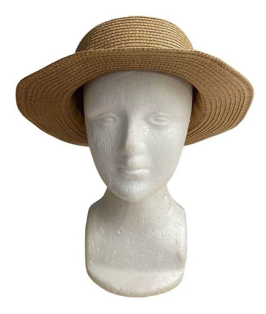 100% Paper straw hat. Timeless style soft durable. Lightweight and comfortable Tan
