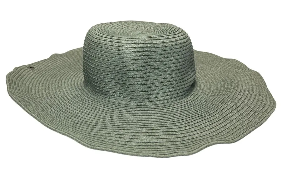 Peter Grimm Women's Erin Resort Sun Hat 5" Wide Brim UPF 50+ Elasta-Fit OS EUC