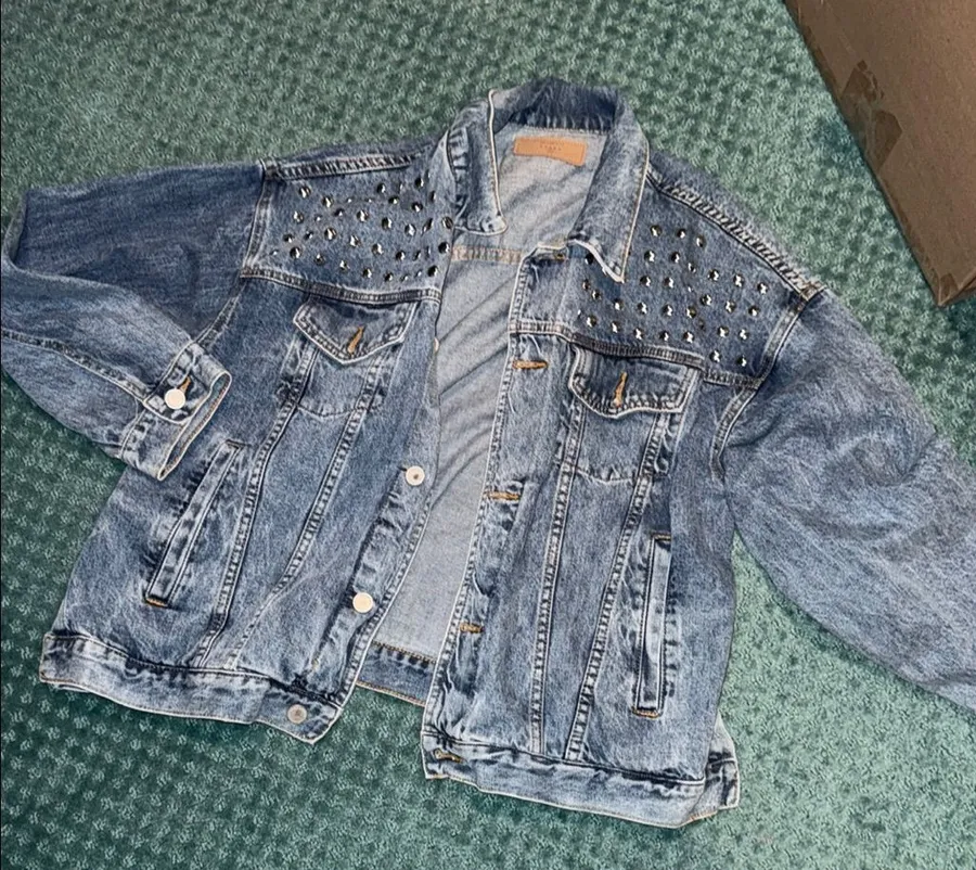 Blank NYC Silver and Blue Acid Wash Jean Jacket
