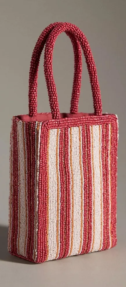 Anthropologie | Beaded Mini Tote