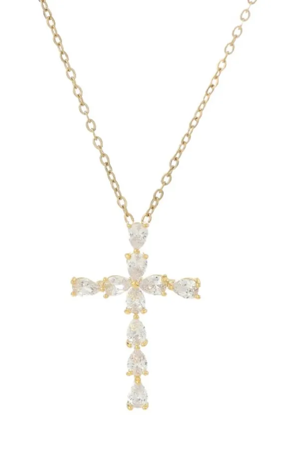 Zircon Cross Necklace