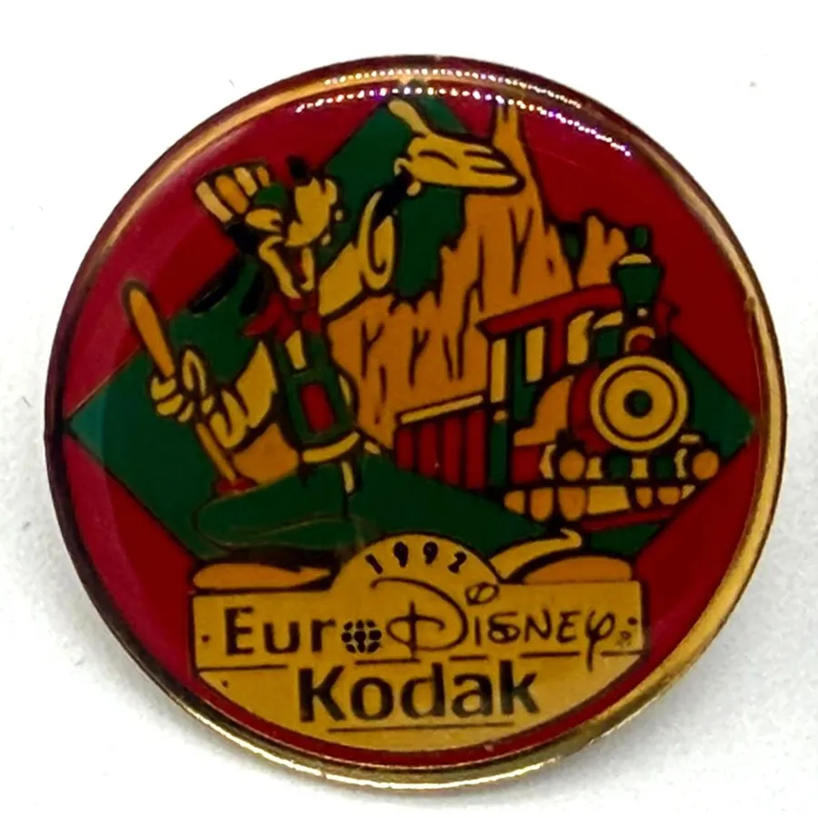 1992 Euro Disney Resort Kodak Official Sponsor Pin Goofy Big Thunder Mountain