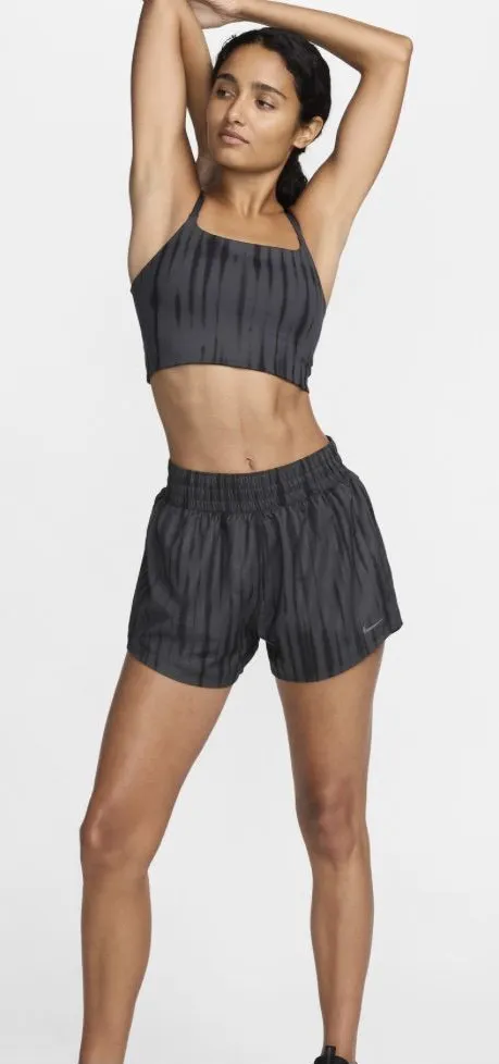 Nike Sports Bra & Shorts Set – Size Medium – Gray Tie-Dye Athletic Set