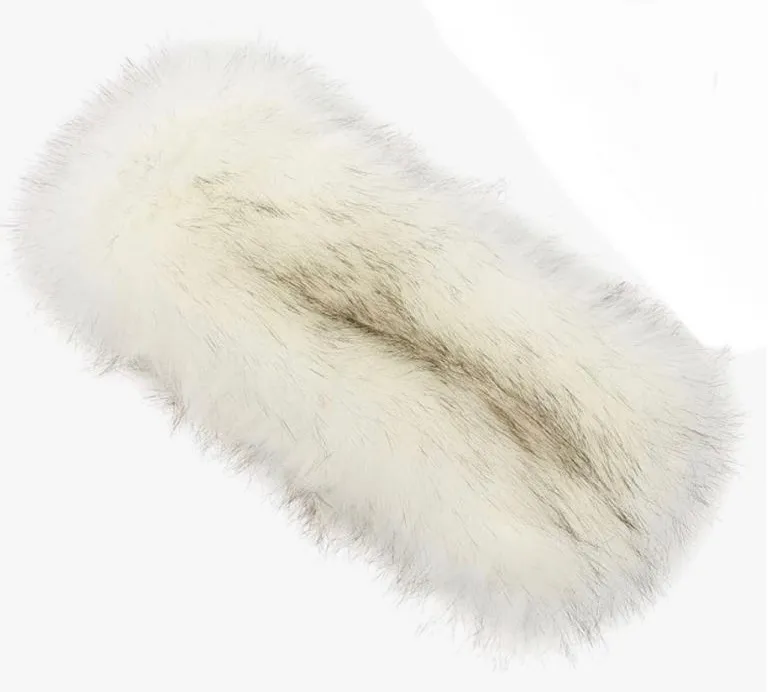 NEW Faux Fur Headband Stretch Winter Earwarmer Earmuff White