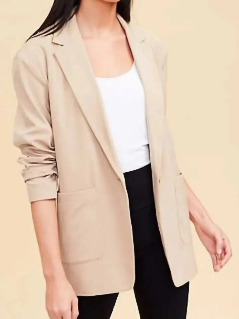 Lou & Grey Loft Oversized Luvstretch Tech Fabric Blazer