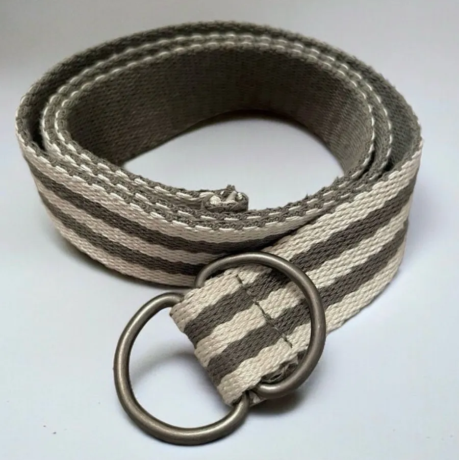 Women’s Vintage Striped Adjustable Belt Tan