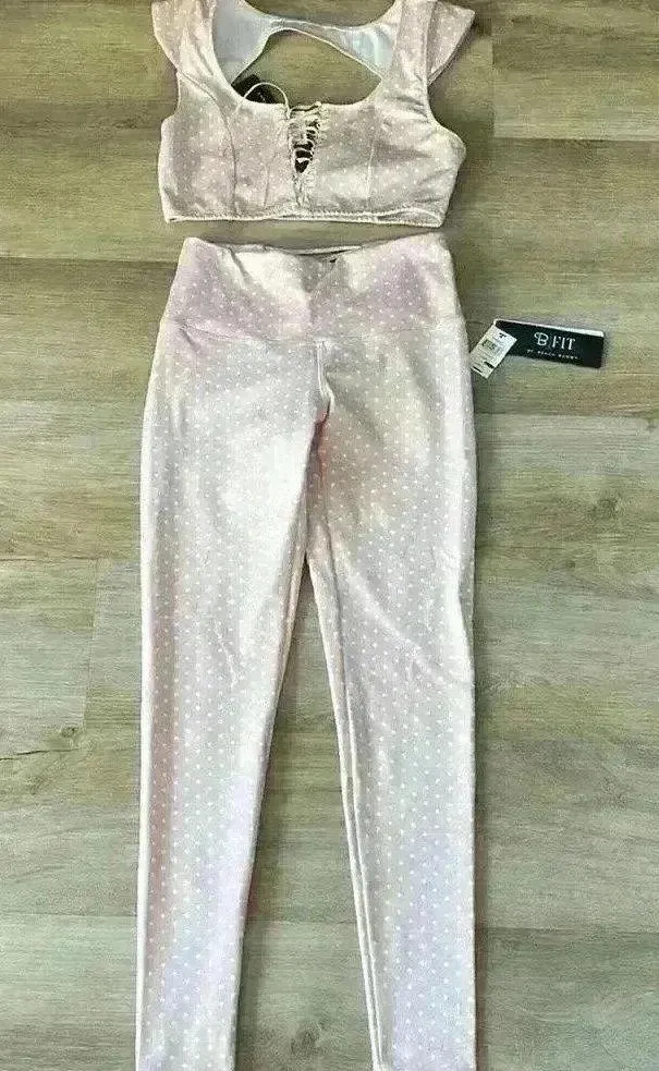 NWT Beach Bunny Isabella Pink w/ White Polka Dots Set (Top 6 bottoms 2)