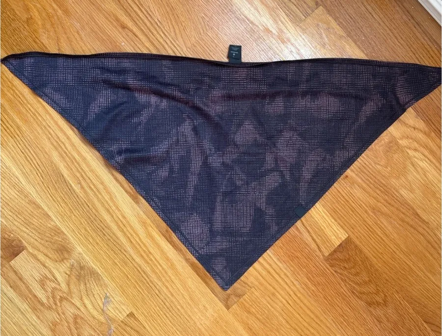 Lululemon Triangle Bandana Scarf Purple Black Geometric Dot Mesh Activewear OS