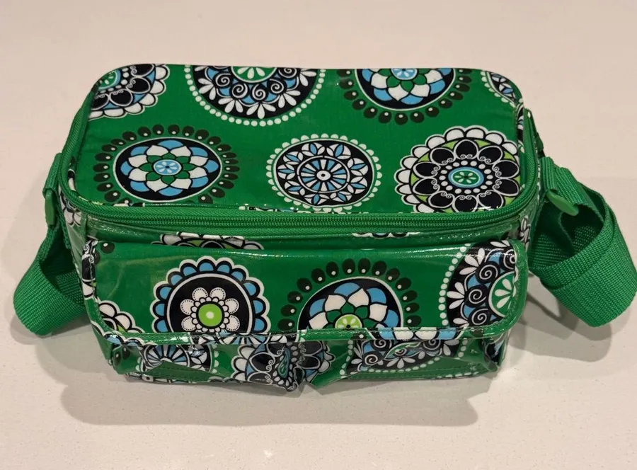 Vera Bradley Cupcakes Green Mini Cooler Lunch Bag Retired Pattern
