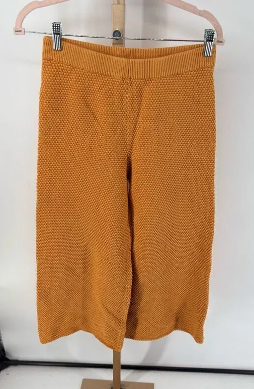 Free People Beach Waffle Knit Lounge Pants Boho Sweater Knit Crop Pants S