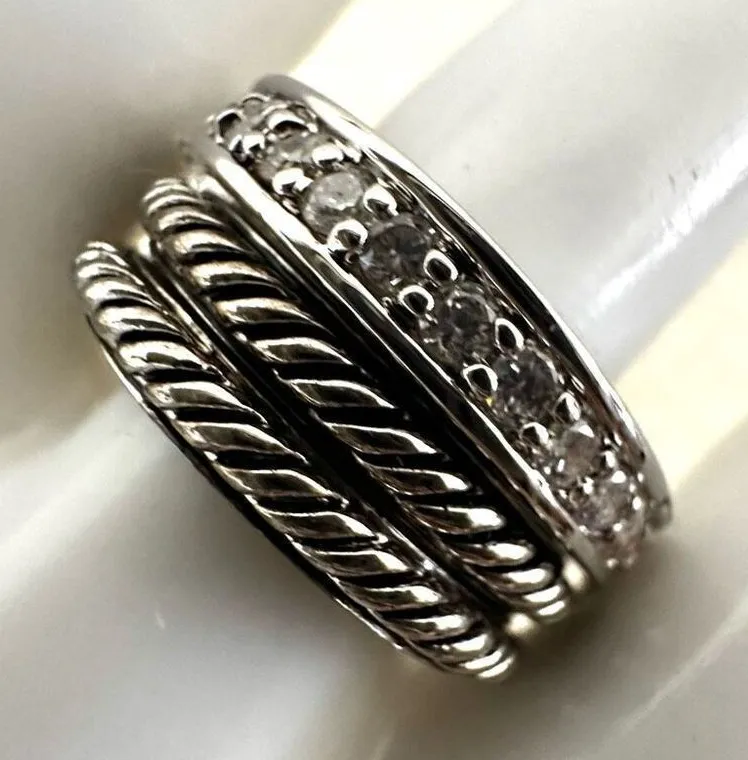 Silver tone rings