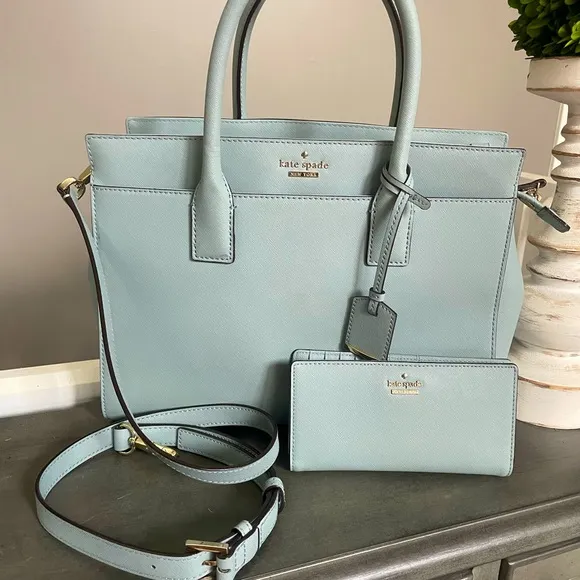Kate spade Cameron street Candace & Stacy wallet LAKES EDGE BLUE