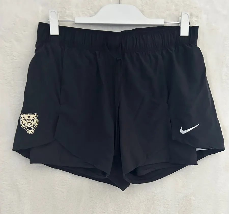 Nike Womens Dri-FIT Training Shorts Bear Graphic DJ8680-010 Large NEW