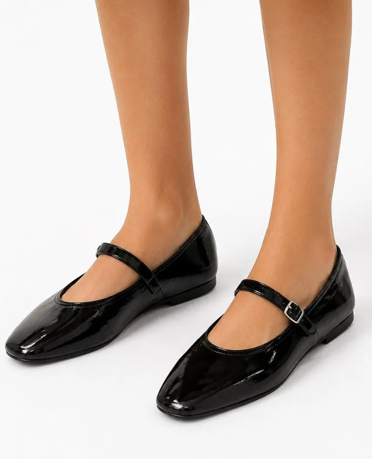 NWT A New Day Black Patent Mary Jane Flats Size 10