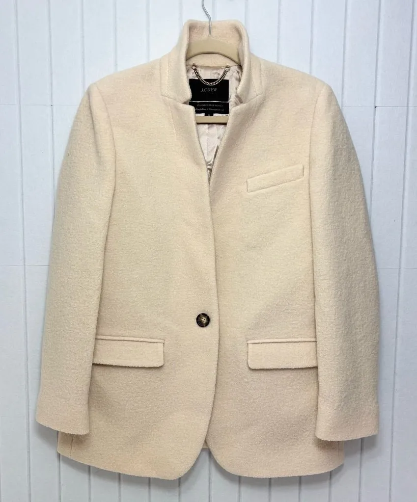 J Crew Leighton blazer-jacket in Italian boiled wool Item BA536 Size 6