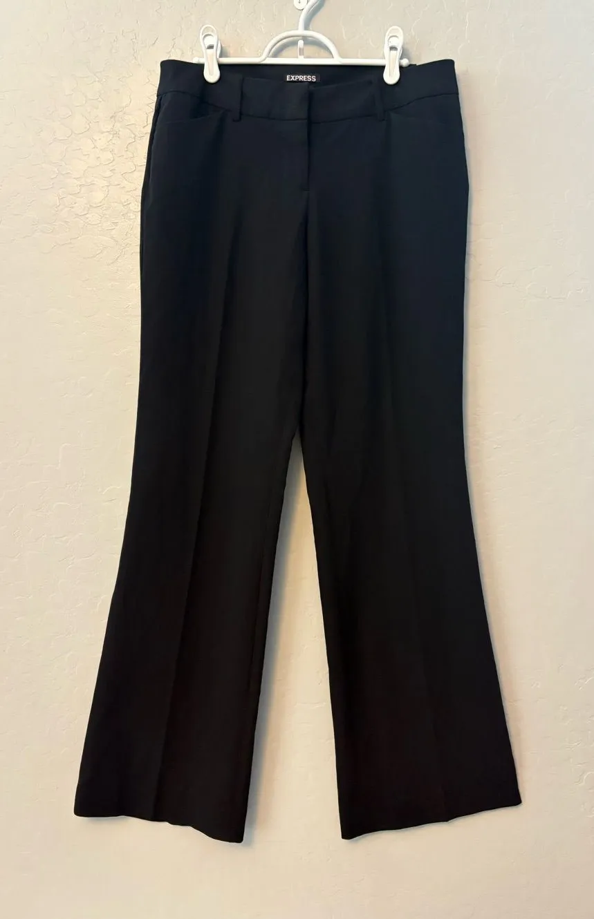 Express editor black wide leg dress pants size 6