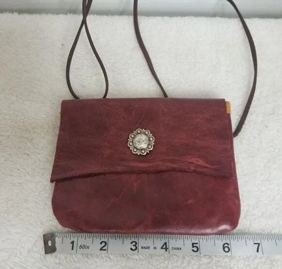 Genuine Leather mini crossbody Brown