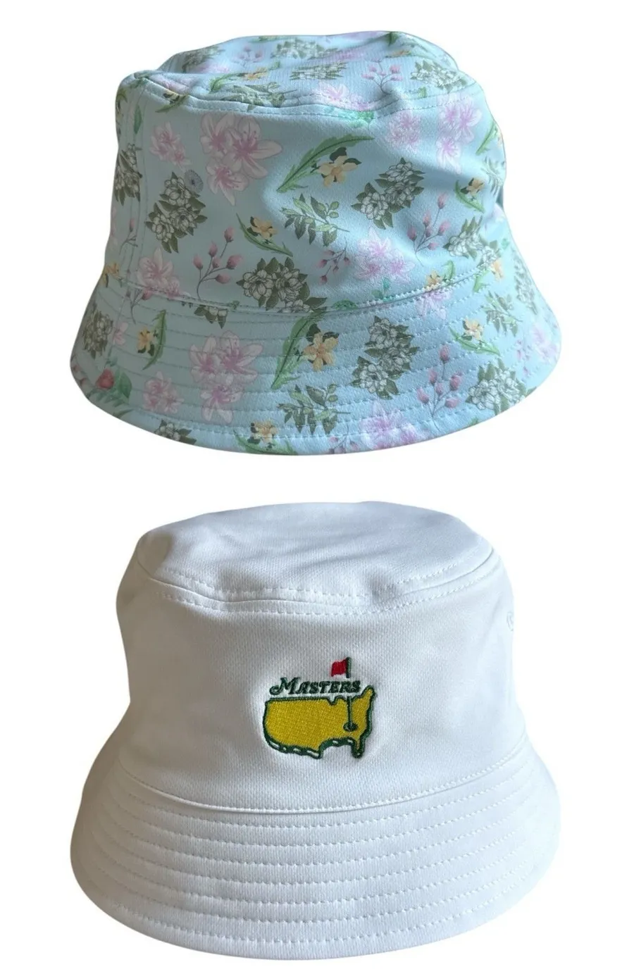 Masters Tournament 2026 Reversible Floral Print / White Logo Bucket Hat NWT