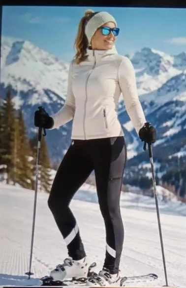 Smartwool Womens Merino Blend Sport Fleece Colorblock Tights Skii Gorpcore S