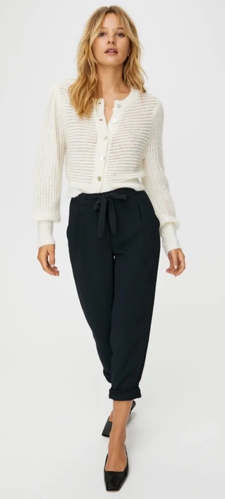 Wilfred • Aritzia Allant Pant black cropped slouchy dress trouser