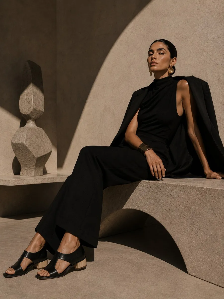 VANELi Black Leather T