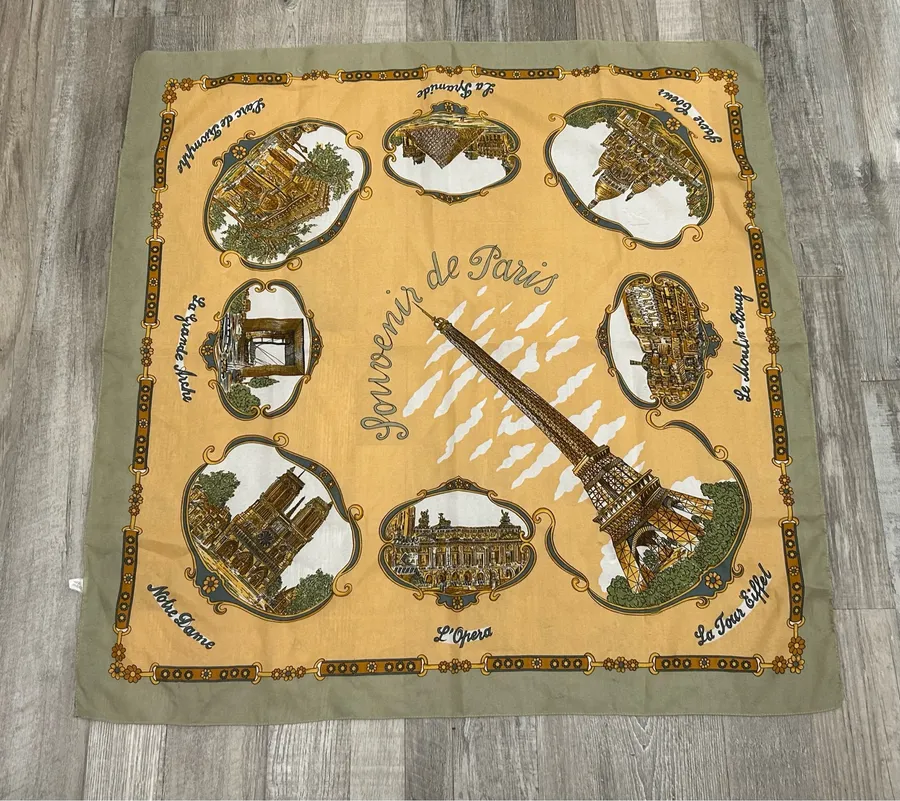 Parisian Souvenir Scarf Yellow