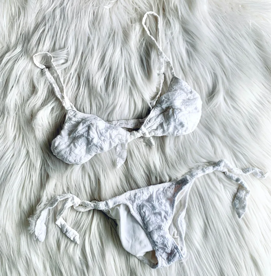 Rosa Cha X Naomi Campbell White Cotton Bikini